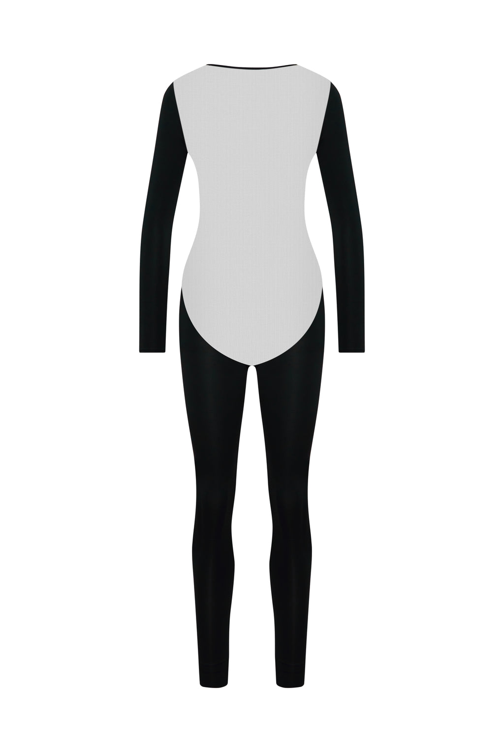 PURE TENTATION-CATSUIT MANICHE LUNGHE CON SCHIENA TRASPARENTE - NOIR
