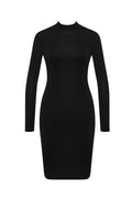 PURE TENTATION - ABITO A MANICHE LUNGHE CON SCHIENA TRASPARENTE - NOIR