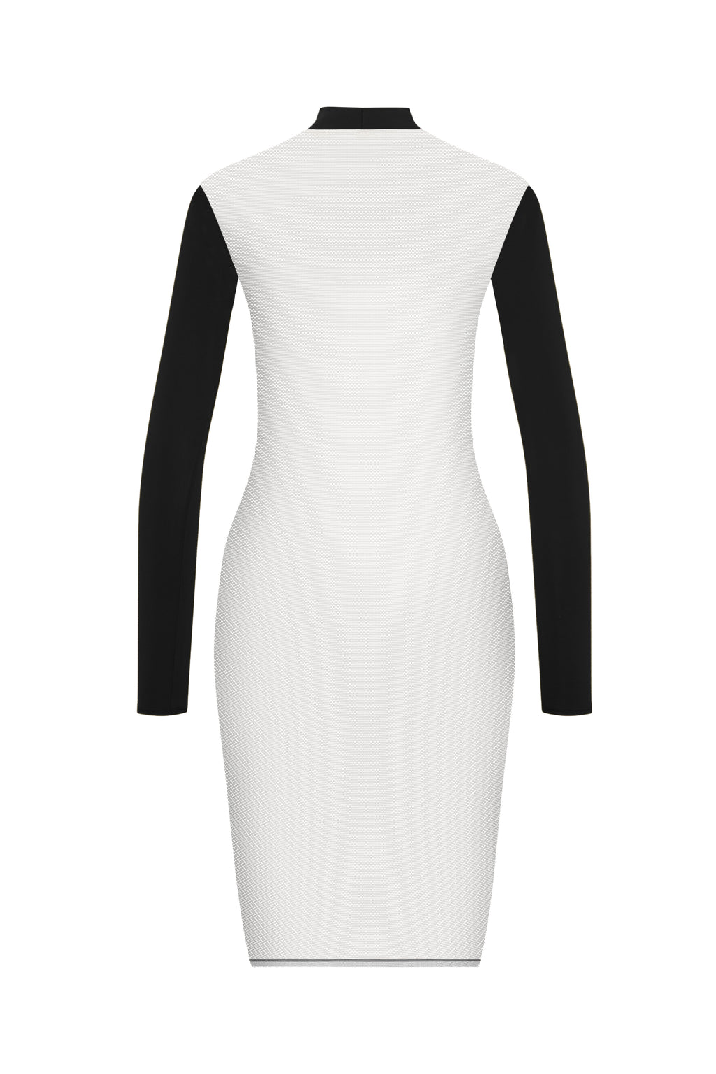 PURE TENTATION - ABITO A MANICHE LUNGHE CON SCHIENA TRASPARENTE - NOIR