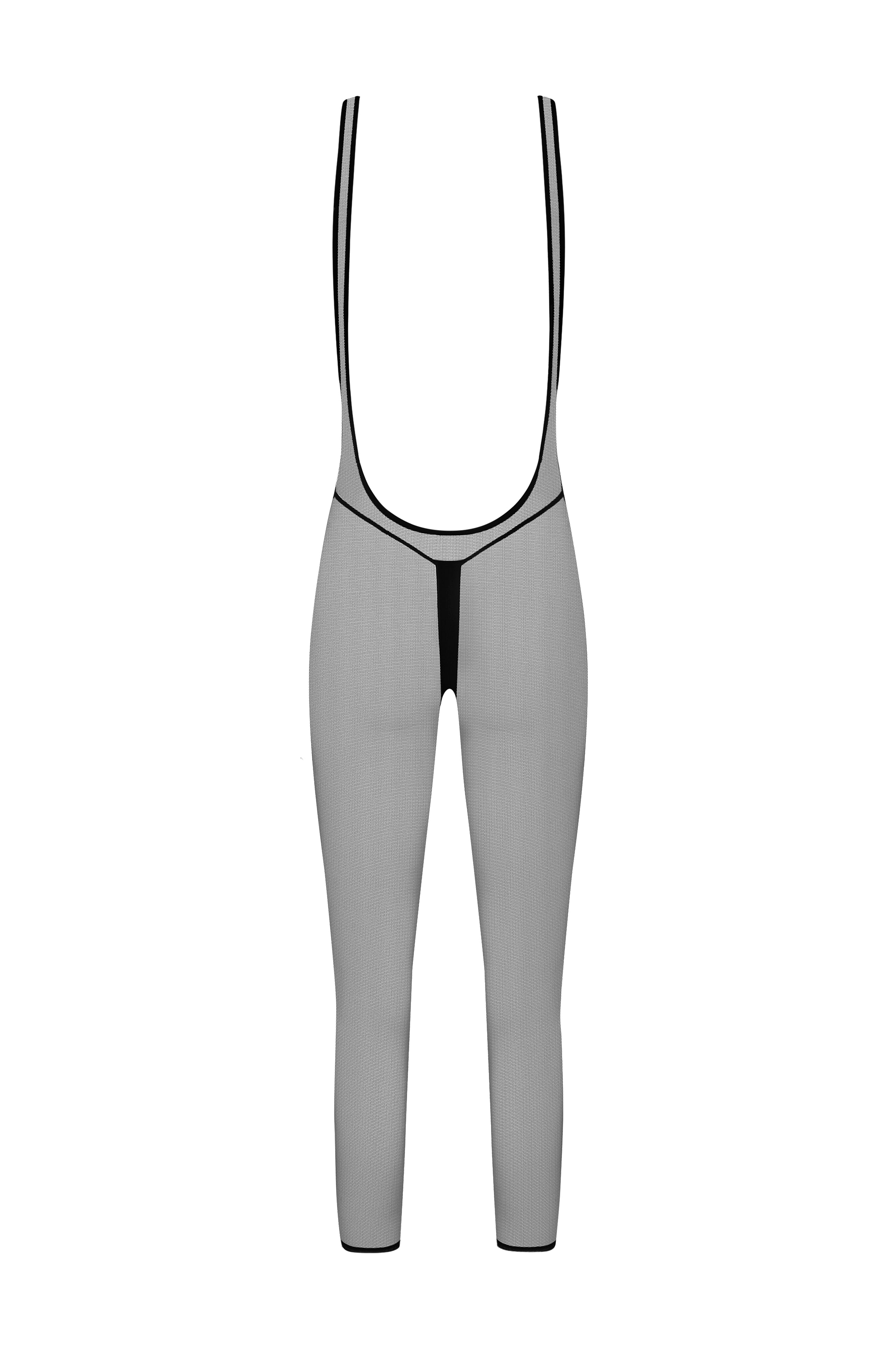 PURE TENTATION – CATSUIT ADERENTE NERA CON SPALLINE APRIBILE