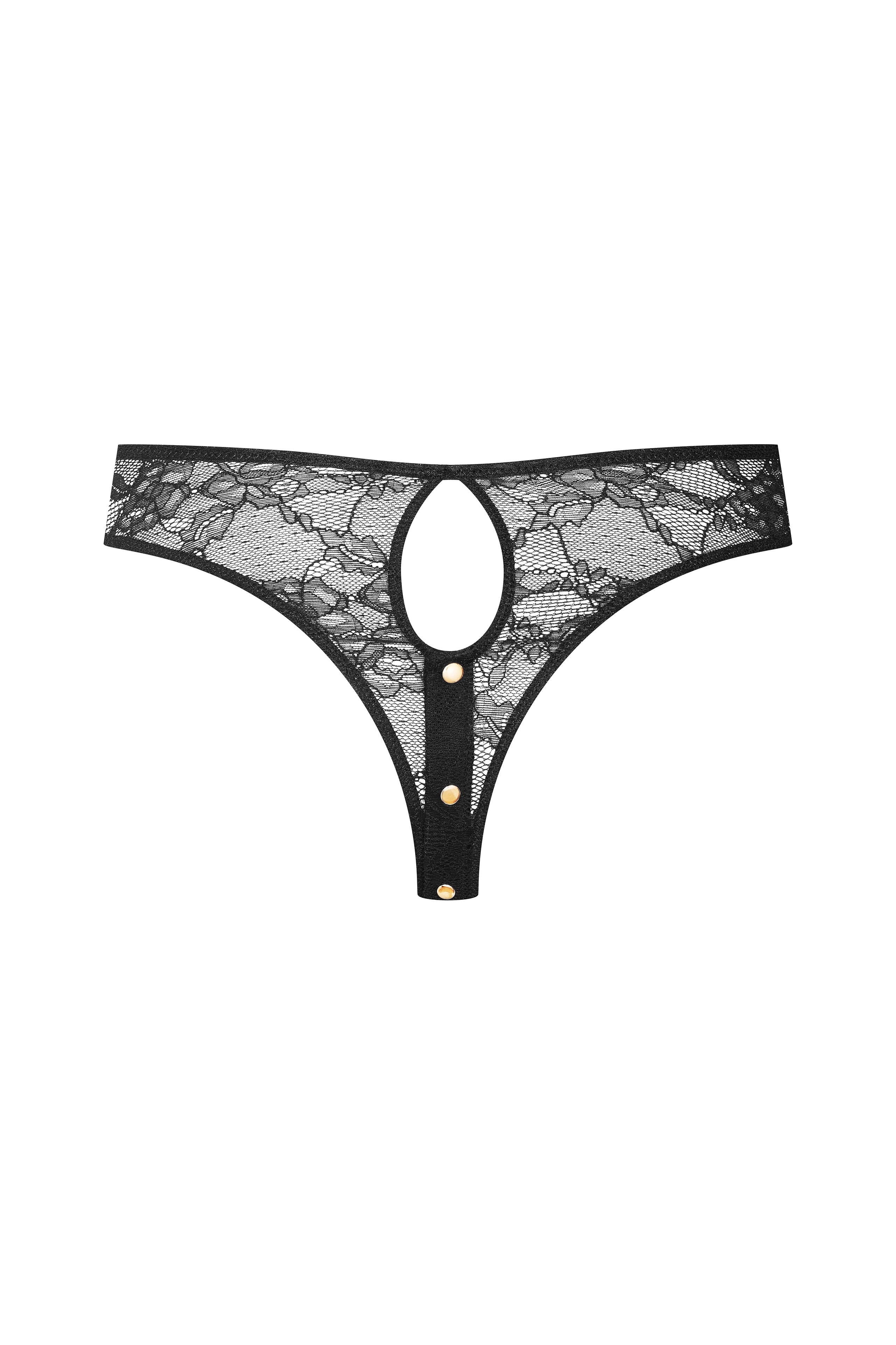 JEUX MAGNETIQUES -  TANGA NERO A VITA ALTA - BLACK