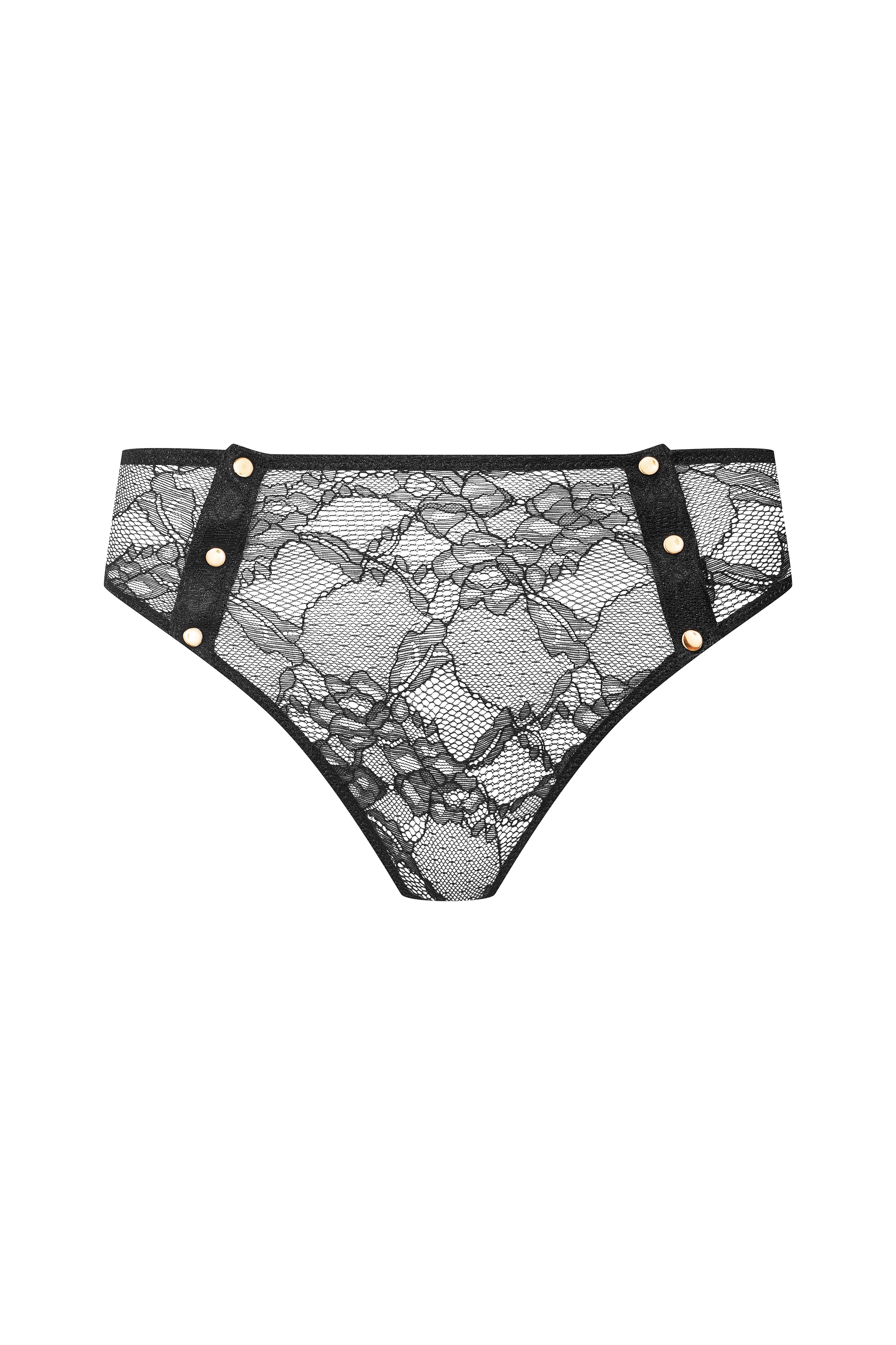 JEUX MAGNETIQUES -  TANGA NERO A VITA ALTA - BLACK